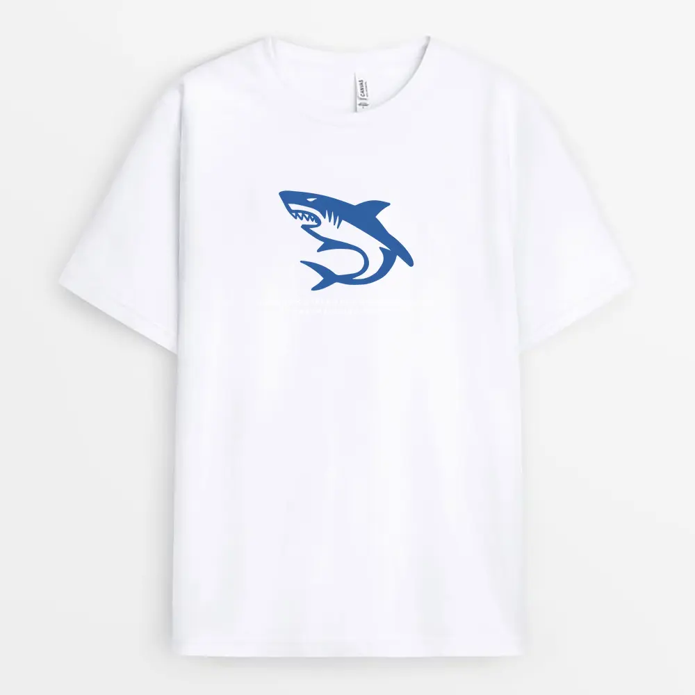 Keep Moving-themed T-shirt inspired by shark strength and motion